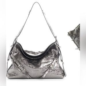 Medium Voyou Metallic Leather Hobo